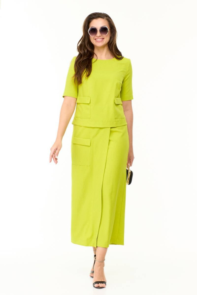 Блуза и кюлоты на каждый день из текстиля Taita plus 2310/3 фисташка - фото 4