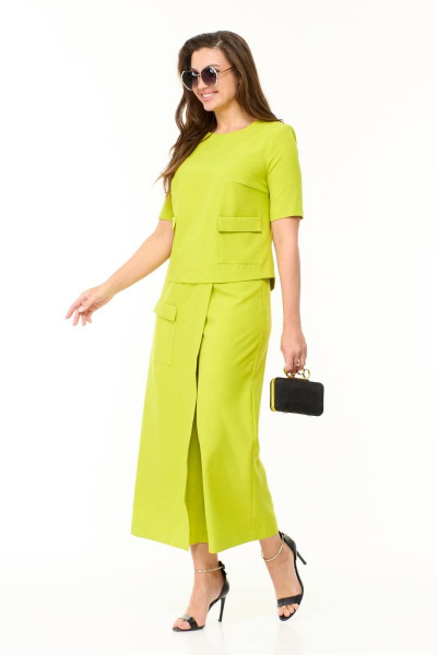 Блуза и кюлоты на каждый день из текстиля Taita plus 2310/3 фисташка - фото 3