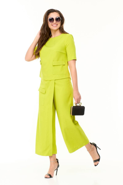 Блуза и кюлоты на каждый день из текстиля Taita plus 2310/3 фисташка - фото 2