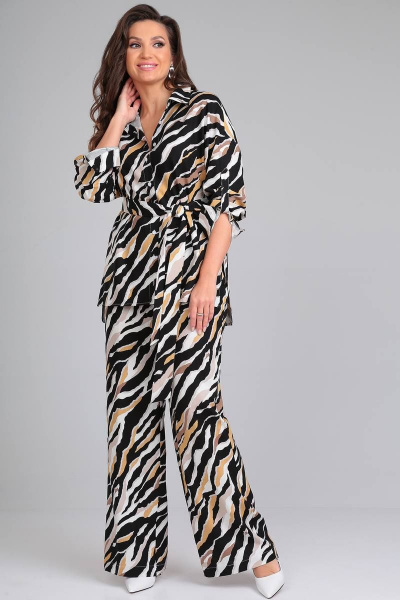 Блуза, брюки LeNata 21271 зебра-беж - фото 1