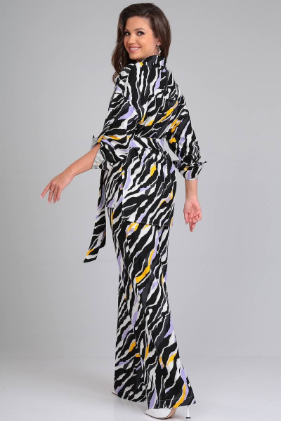 Блуза, брюки LeNata 21271 зебра-фиолет - фото 4