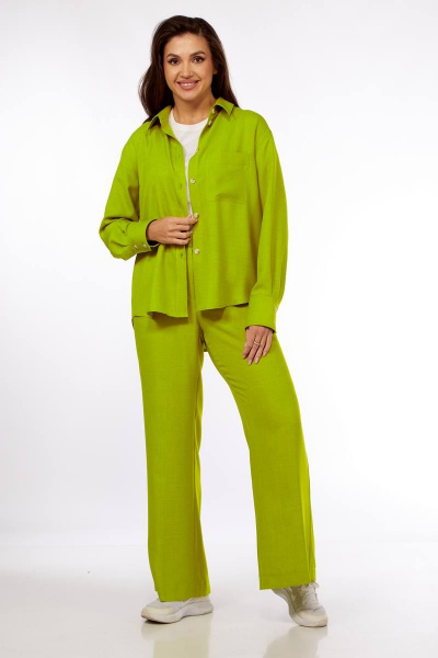 Брюки, рубашка Vilena 878 лайм - фото 10
