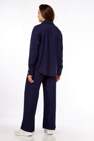 Брюки, рубашка Vilena 878 темно-синий - фото 8