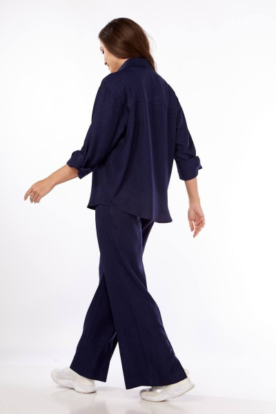 Брюки, рубашка Vilena 878 темно-синий - фото 7