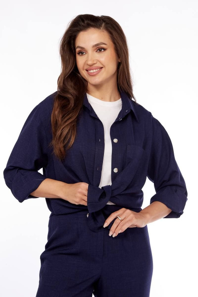 Брюки, рубашка Vilena 878 темно-синий - фото 4