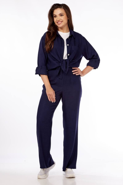 Брюки, рубашка Vilena 878 темно-синий - фото 3