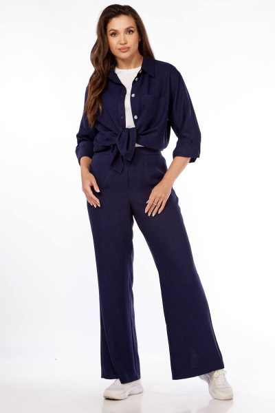Брюки, рубашка Vilena 878 темно-синий - фото 2