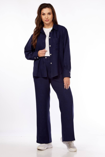Брюки, рубашка Vilena 878 темно-синий - фото 1