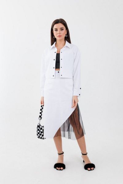 Юбка Anelli 1279 белый - фото 1