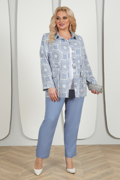 Блуза, брюки, майка Ninele 7424 голубой - фото 6