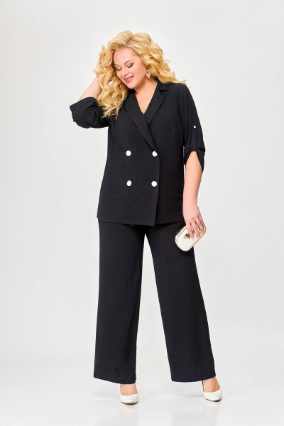 Брюки, жакет Swallow 657 черный - фото 8