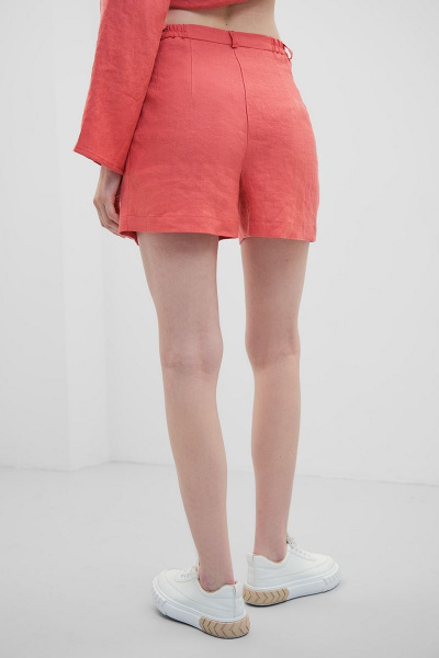 Леновые женские шорты с карманами и тесьмой Art Ribbon M3699B_1 - фото 2