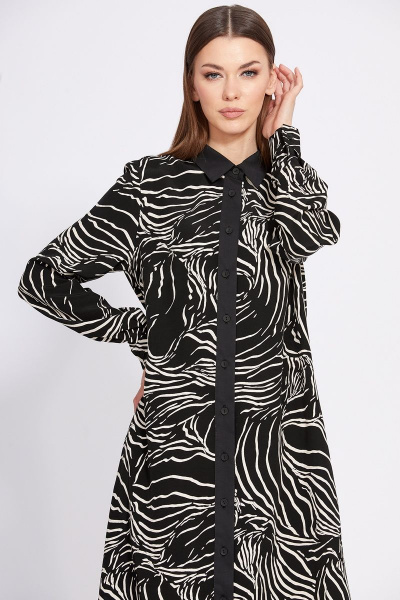 Платье EOLA 2430 черный_рисунок - фото 7