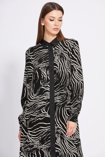 Платье EOLA 2430 черный_рисунок - фото 6