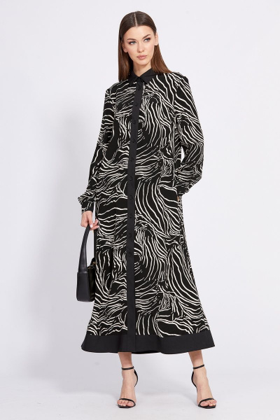 Платье EOLA 2430 черный_рисунок - фото 4