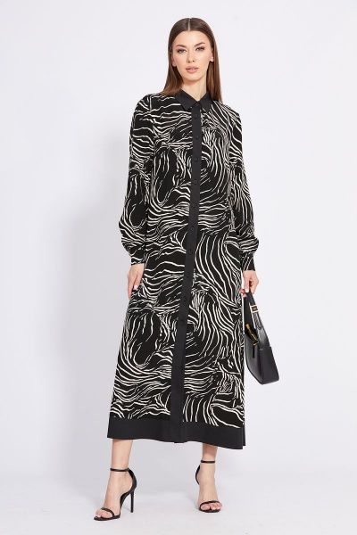 Платье EOLA 2430 черный_рисунок - фото 3