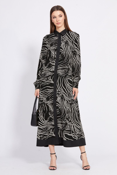 Платье EOLA 2430 черный_рисунок - фото 1