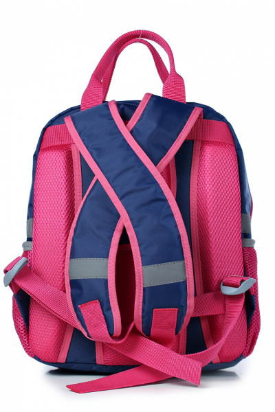 Рюкзак розовый текстильный с двумя ручками и ремнями Galanteya 36722.23с276к45 синий/розов - фото 3
