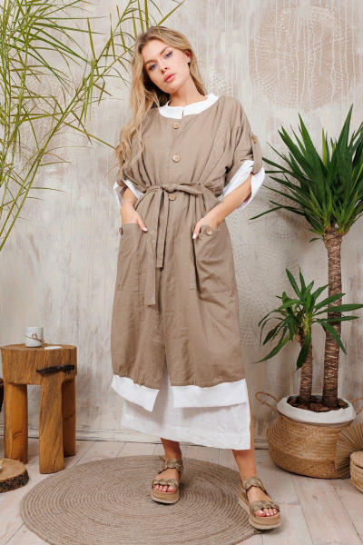 Кардиган АМУЛЕТ 2160 кофе-молоко - фото 4