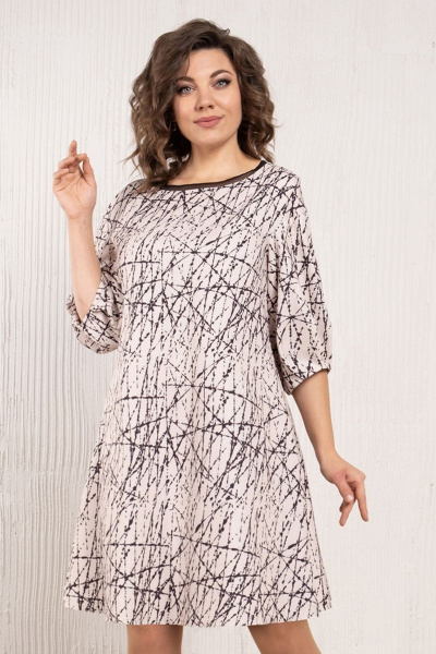 Элегантное А-силуэтное летнее платье с поясом Avanti С-127-1 - фото 3