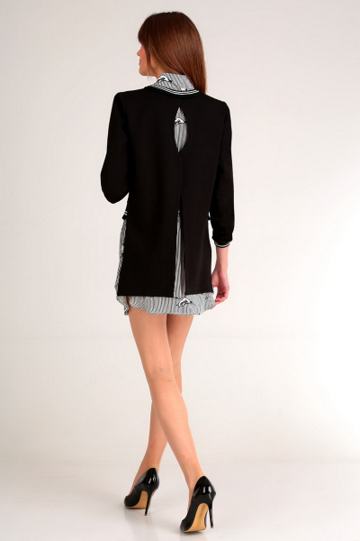 Джемпер и платье комплект из трикотажа и вискозы Таир-Гранд 62319 полоска - фото 6