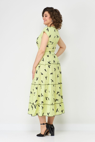 Платье из вискозы с резинкой и воланами Solomeya Lux 947D - фото 3