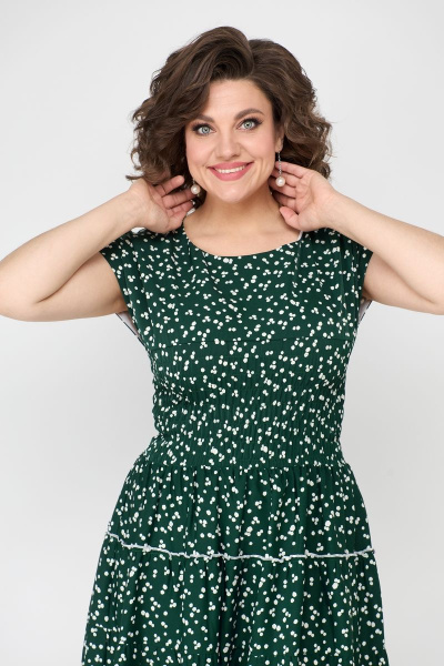 Платье летнее из гипюра и шифона с воланами Solomeya Lux 947M - фото 8