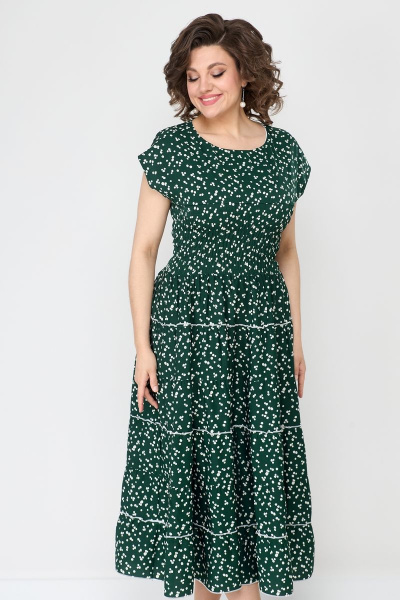 Платье летнее из гипюра и шифона с воланами Solomeya Lux 947M - фото 7