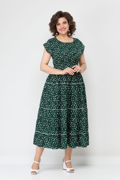 Платье летнее из гипюра и шифона с воланами Solomeya Lux 947M - фото 4