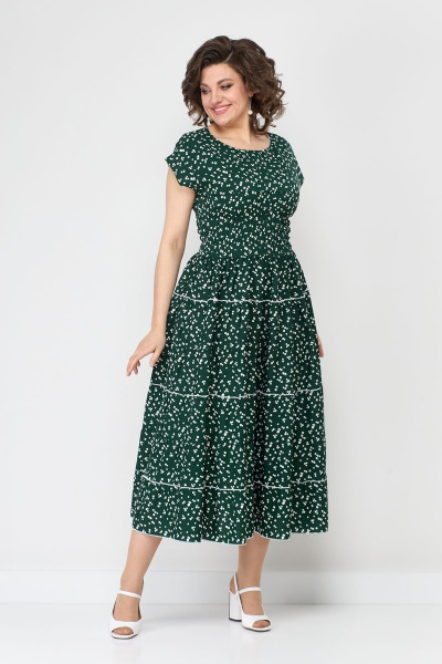 Платье летнее из гипюра и шифона с воланами Solomeya Lux 947M - фото 3