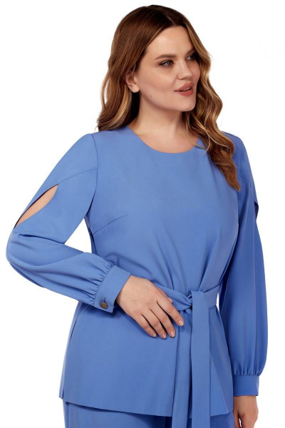 Летний костюм туника и брюки из шелка LaKona 11507 голубой - фото 3