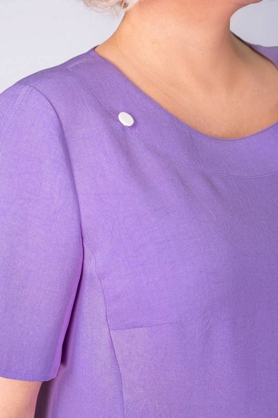 Платье полуприлегающее из хлопка с печатью и разрезами Camelia 2202 5 - фото 8