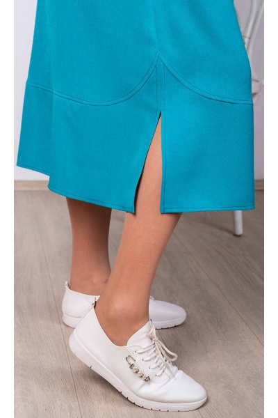 Летнее свободное платье А-силуэт из хлопка и резинки Camelia 2018 5 - фото 7