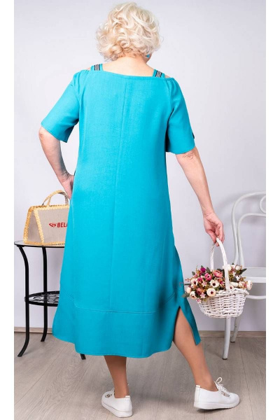 Летнее свободное платье А-силуэт из хлопка и резинки Camelia 2018 5 - фото 4