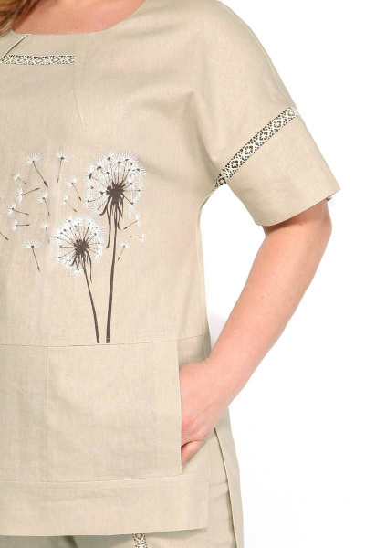 Брюки, туника LaKona 11378 льняной_с_одуванчиками - фото 3