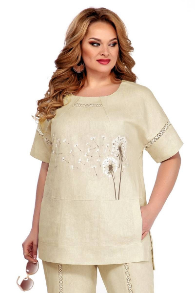 Брюки, туника LaKona 11378 льняной_с_одуванчиками - фото 2