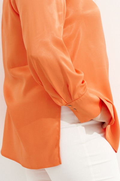 Рубашка свободного кроя из вискозы для кэжуал образов Ketty К-06040w оранжевый - фото 10