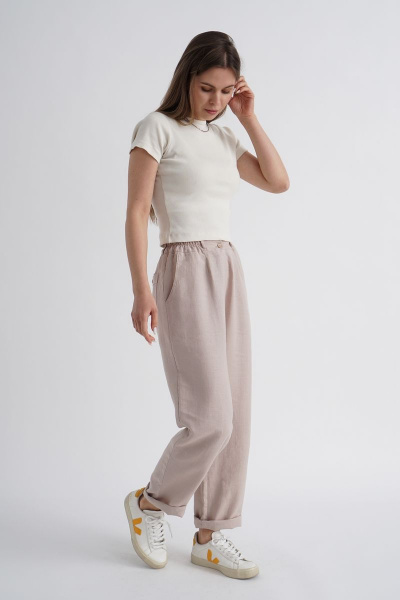Брюки Mirolia 1155 бежевый - фото 1