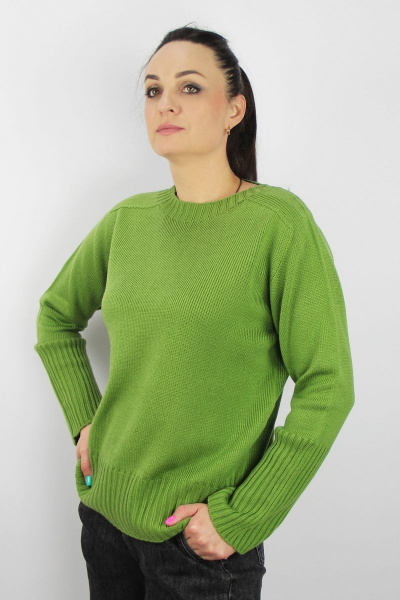 Джемпер реглан-погон из трикотажа для демиса Полесье С1379-22 3С8774-Д43 170,176 васаби - фото 2