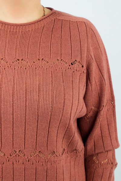 Джемпер реглан-пагон из трикотажа для демиса Полесье С1410-22 3С3010-Д43 170,176 брусника - фото 3