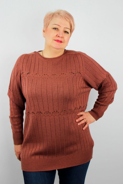 Джемпер реглан-пагон из трикотажа для демиса Полесье С1410-22 3С3010-Д43 170,176 брусника - фото 1