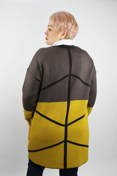 Жакет с длинным рукавом и карманами вязаный трикотаж Полесье С2687-22 2С5281-Д43 170,176 перчинка - фото 3