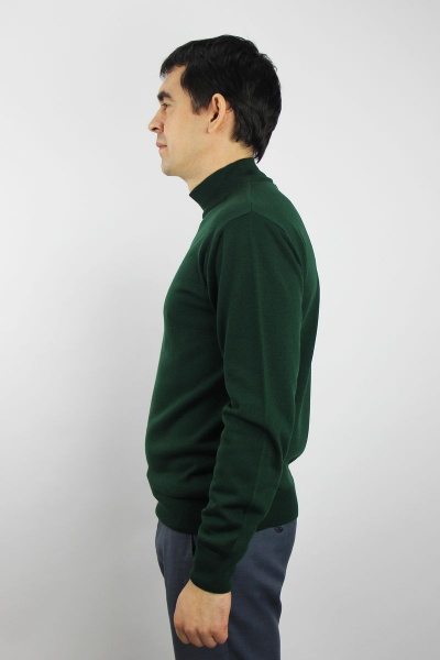 Демисезонный свитер из трикотажа с воротником-стойкой Полесье С3012-15 5С1749-Д43 170,176 охотничий_зеленый - фото 2