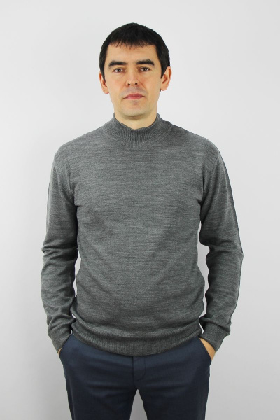 Демисезонный свитер из трикотажа с воротником-стойкой Полесье С3012-15 5С1749-Д43 182,188 маренго - фото 1