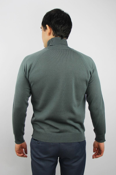 Мужской демисезонный свитер реглан с круглым вырезом Полесье С3070-17 7С1581-Д43 170,176 черный_жемчуг - фото 3