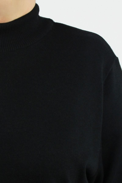 Черный хлопковый свитер с регланом и воротником-стойка Полесье С3708-22 2С5271-Д43 170,176 черный_антрацит - фото 3