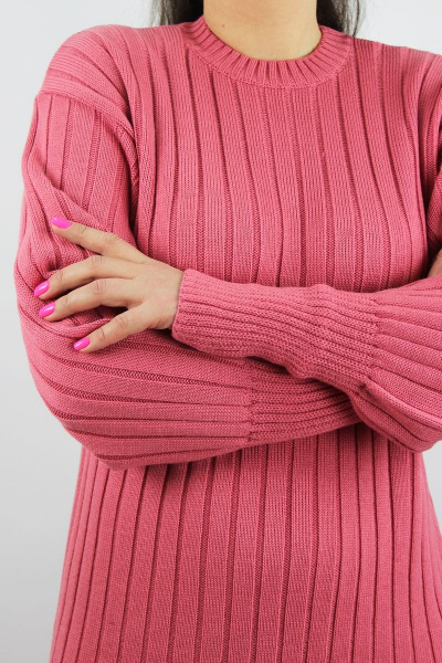 Платье прямое из трикотажа с длинным рукавом и спущенной линией плеча Полесье С4514-22 2С5243-Д43 164 десерт__17-1927 - фото 3