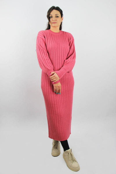 Платье прямое из трикотажа с длинным рукавом и спущенной линией плеча Полесье С4514-22 2С5243-Д43 164 десерт__17-1927 - фото 1