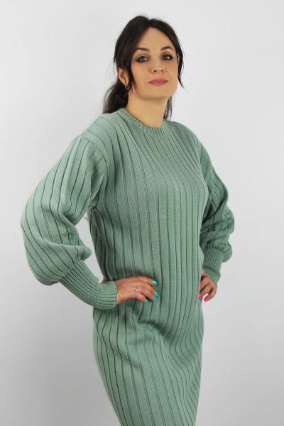 Платье из трикотажа с спущенной линией плеча и круглым вырезом Полесье С4514-22 2С5243-Д43 164 прибой__16-5806 - фото 2