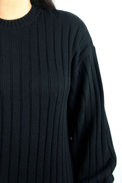 Платье из трикотажа с спущенной линией плеча и круглым вырезом Полесье С4514-22 2С5243-Д43 164 черный - фото 3